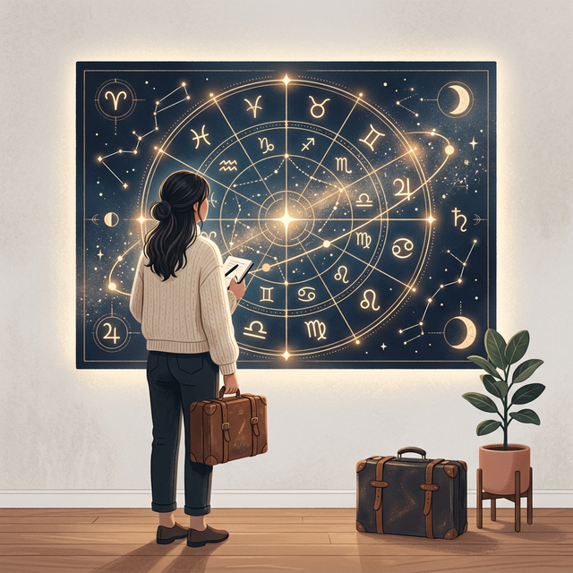 Visualización de astrología de reubicación