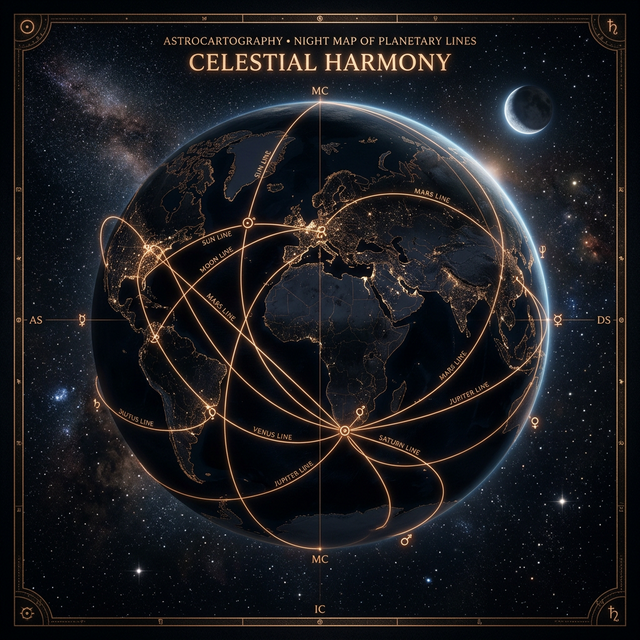 Astrocartography planetary lines