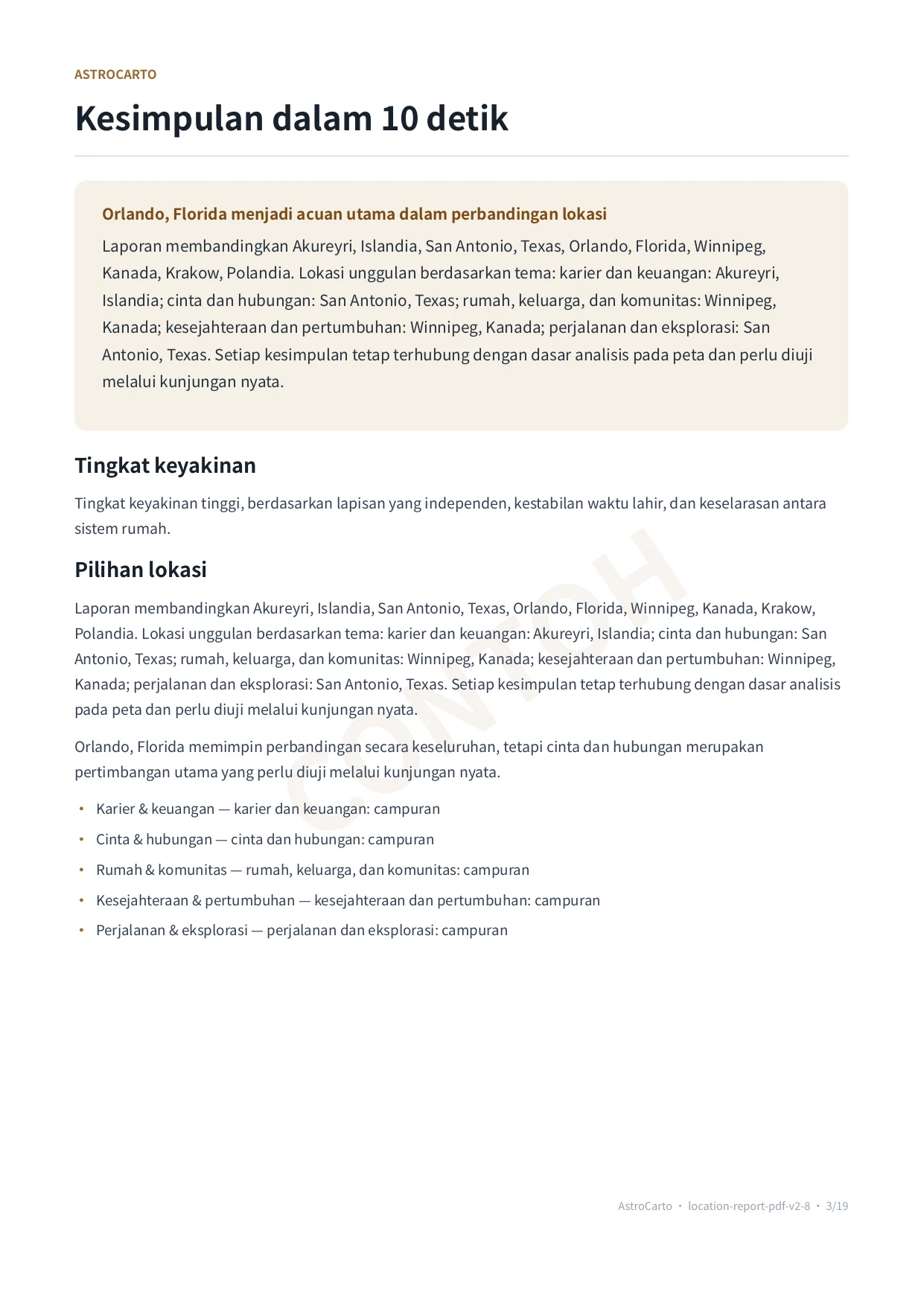 Halaman asli dari contoh PDF laporan astrocartography pribadi 3