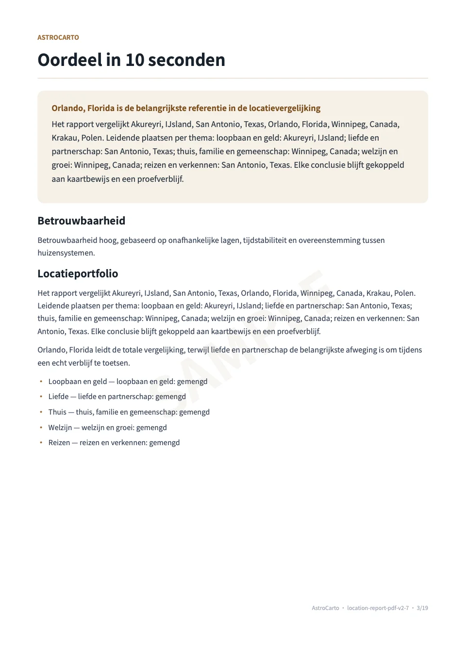 Echte pagina uit de voorbeeld-PDF voor persoonlijke astrocartografie 3